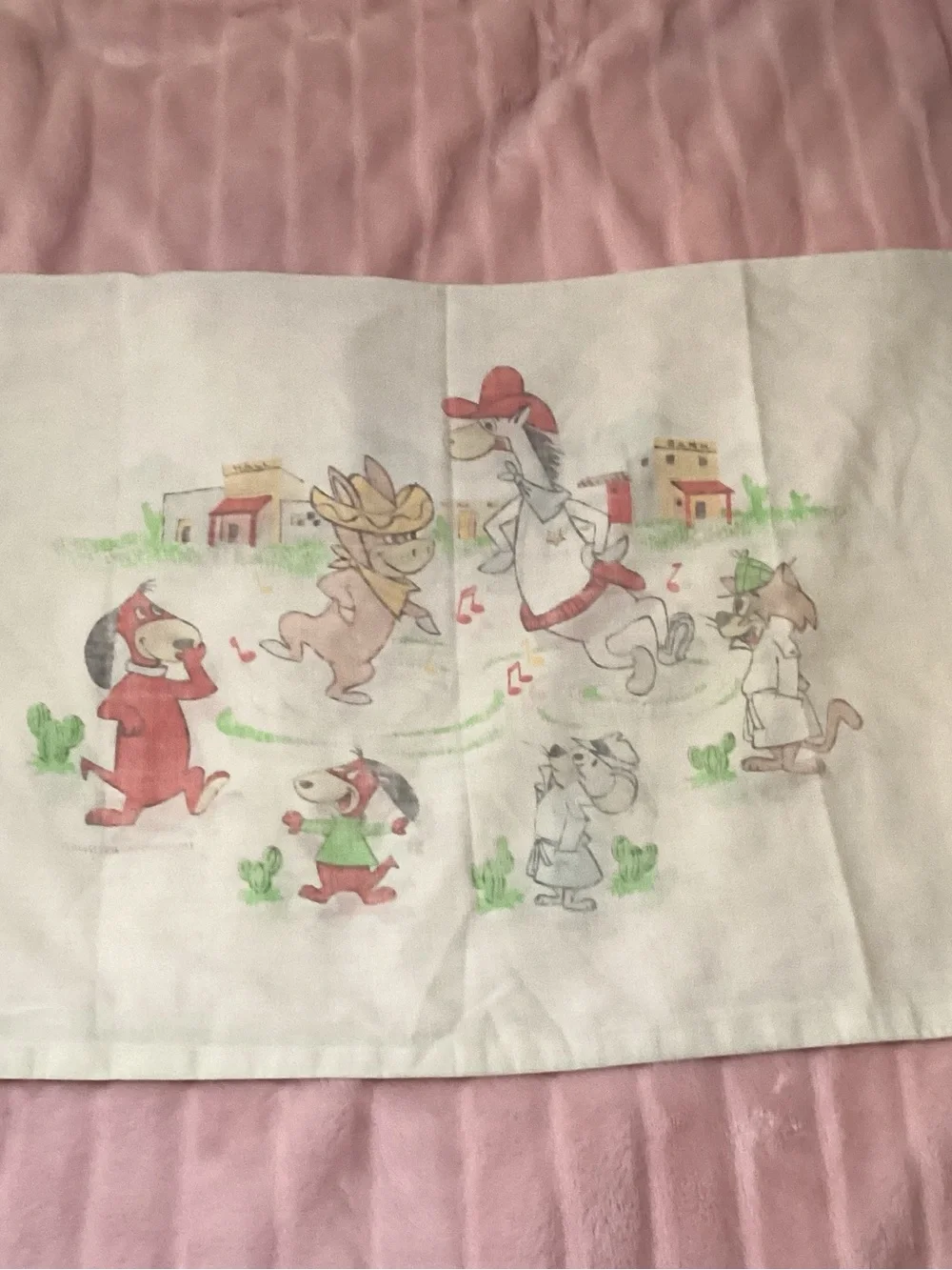The Quick Draw McGraw Show vintage 1960 pillowcase